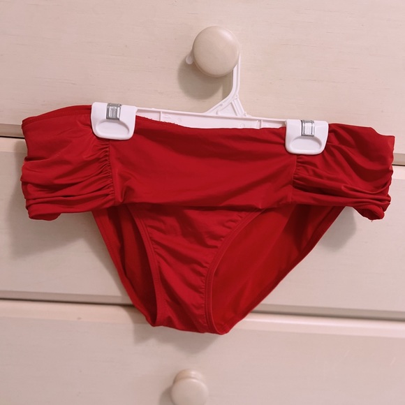 Panache Swim Red Marina Fold-Over Bikini Bottoms - Picture 2 of 6